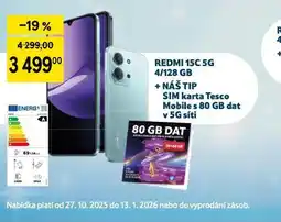 Tesco Redmi 15c 5g 4/128 gb nabídka