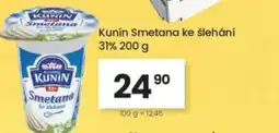 Kubík potraviny Kunín Smetana ke šlehání 31% nabídka