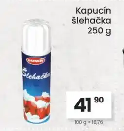 Kubík potraviny Kapucín šlehačka nabídka