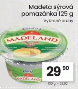 Kubík potraviny Madeta sýrová pomazánka nabídka