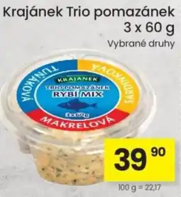Kubík potraviny Krajánek Trio pomazánek nabídka