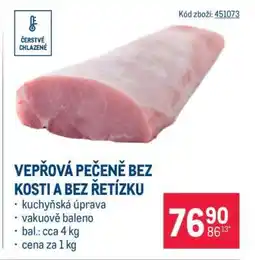 Makro Vepřová pečeně bez kosti a bez řetízku nabídka