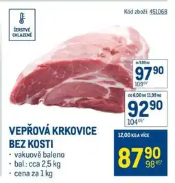 Makro Vepřová krkovice bez kosti nabídka