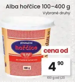 Kubík potraviny Alba hořčice nabídka