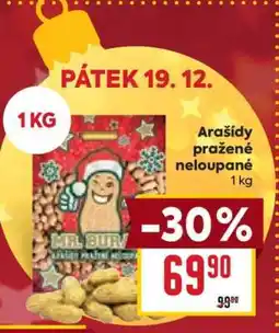 Billa Arašidy pražené neloupané 1 kg nabídka