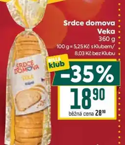 Billa Srdce domova Veka nabídka