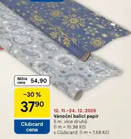 Tesco VÁNOČNÍ BALICÍ PAPÍR nabídka