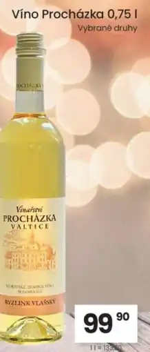 Kubík potraviny Víno Procházka nabídka