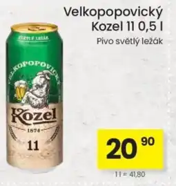 Kubík potraviny Velkopopovický Kozel 11 nabídka