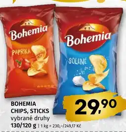 Terno Bohemia chips, sticks nabídka