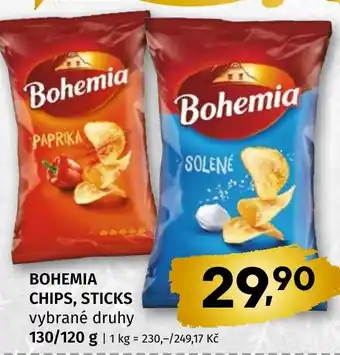 Bohemia chips, sticks