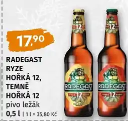 Terno Radegast ryze hořká 12, temně hořká 12 pivo ležák nabídka