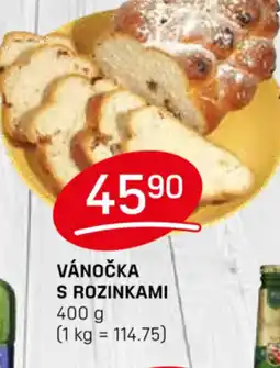 Flop Vánočka s rozinkami nabídka