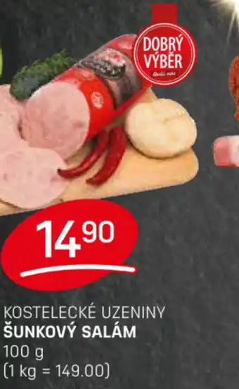 Flop Kostelecké uzeniny šunkový salám nabídka