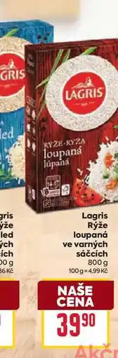 Billa Lagris Rýže loupaná ve varných sáčcích 800 g nabídka