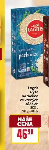 Billa Lagris Rýže parboiled ve varných sáčcích 800 g nabídka