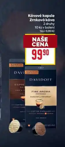 Billa Kávové kapsle Zrnková káva 10ks nabídka