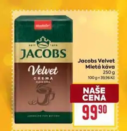 Billa Jacobs Velvet Mletá káva 250 g nabídka