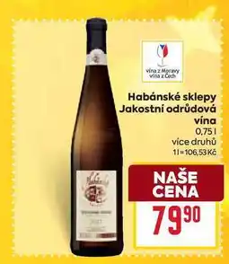 Billa Habánské sklepy Jakostní odrůdová vína 0,75l nabídka