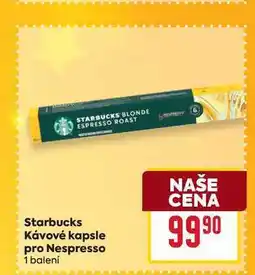 Billa Starbucks Kávové kapsle pro Nespresso 1 balení nabídka