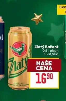 Billa Zlatý Bažant 0,51, plech nabídka