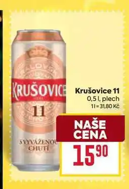 Billa Krušovice 11 0,51, plech nabídka