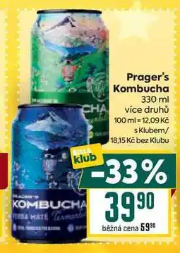 Billa Prager's Kombucha 330 ml nabídka