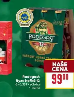Billa Radegast Ryze hořká 12 6x0,33l nabídka