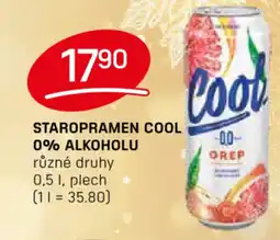 Flop Staropramen cool 0% alkoholu nabídka