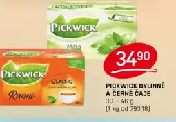 Flop Pickwick bylinné a černé čaje nabídka