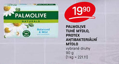 Flop Palmolive tuhé mýdlo, protex antibakteriální mýdlo nabídka