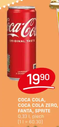 Flop Coca cola, coca cola zero, fanta, sprite nabídka