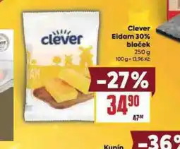 Billa Clever eidam 30% bloček nabídka