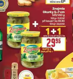 Billa Znojmia okurky 5-7 cm nabídka