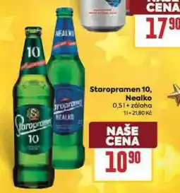 Billa Pivo staropramen nealko nabídka