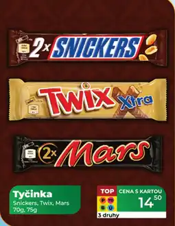 Tamda Foods Tyčinka Snickers, Twix, Mars nabídka