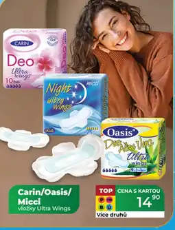 Tamda Foods Carin/Oasis/ Micci vložky Ultra Wings nabídka