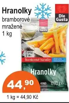 COOP DISKONT Hranolky bramborové mražené nabídka