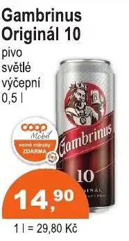 COOP DISKONT Gambrinus Originál 10 nabídka