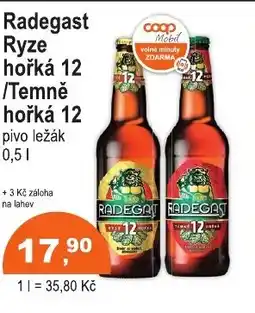 COOP DISKONT Radegast Ryze hořká 12 /Temně hořká 12 nabídka