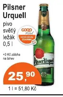 COOP DISKONT Pilsner Urquell nabídka