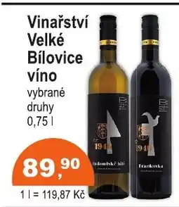 COOP DISKONT Vinařství Velké Bílovice víno nabídka