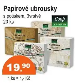 COOP DISKONT Соор Papírové ubrousky nabídka