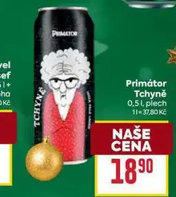 Billa Primátor Tchyně 0,51, plech nabídka