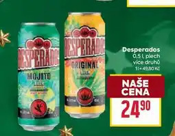 Billa Desperados 0,5 1, plech nabídka