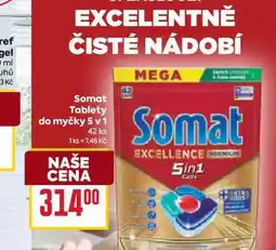 Billa Somat Tablety do myčky 5 v 1 42 ks nabídka
