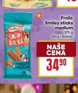 Billa Frolic Smiley sticks medium 175 g nabídka