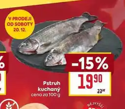 Billa Pstruh kuchaný cena za 100 g nabídka