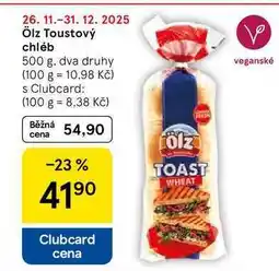 Tesco Ölz Toustový chléb, 500 g. dva druhy nabídka