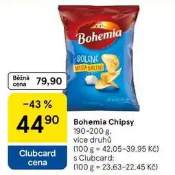 Tesco Bohemia Chipsy, 190-200 g nabídka